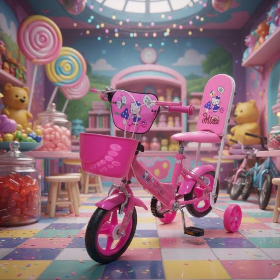 صورة دراجة هوائية للأطفال 10 بوصات تصميم هيلو كيتي